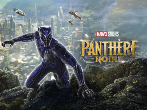 T-shirt Homme Marvel Black Panther - Couleur Charbon Foncé, 60% Coton 40% Polyester, Coupe Regular, Neuf