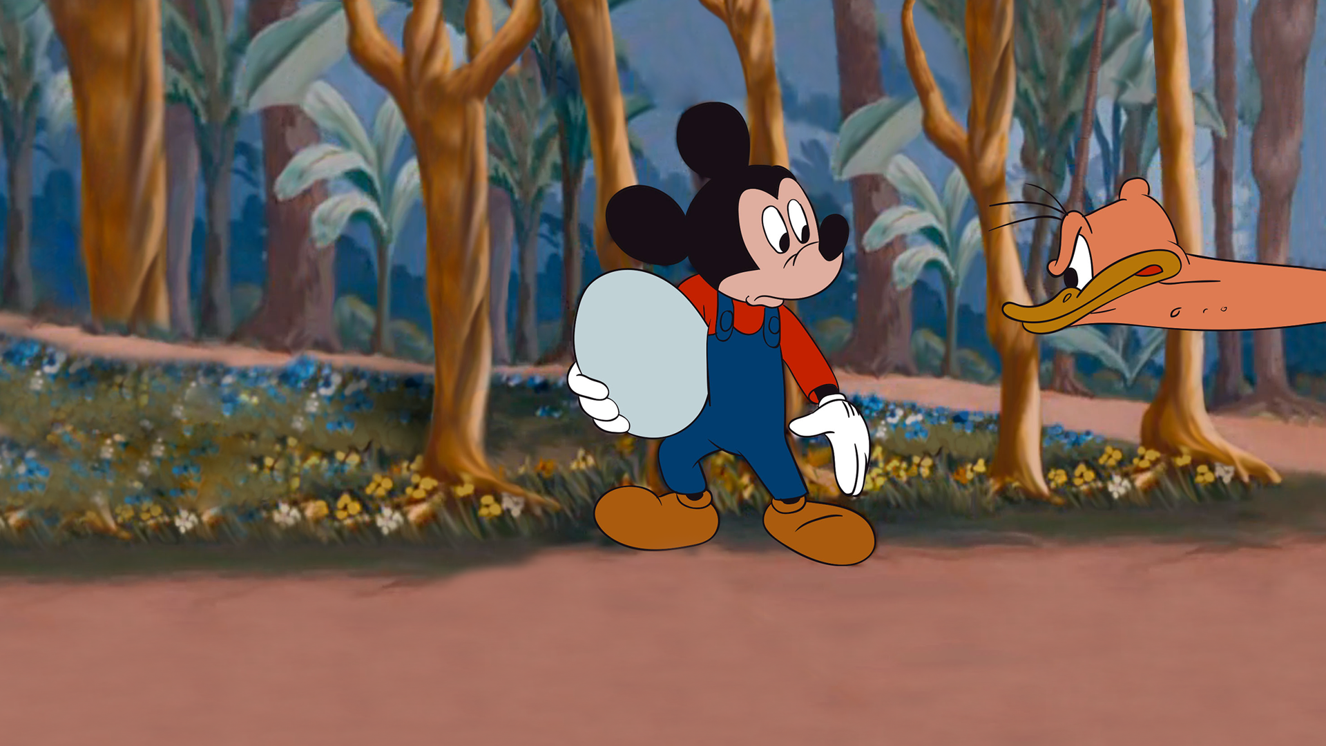 Mickey, Pluto et l'Autruche