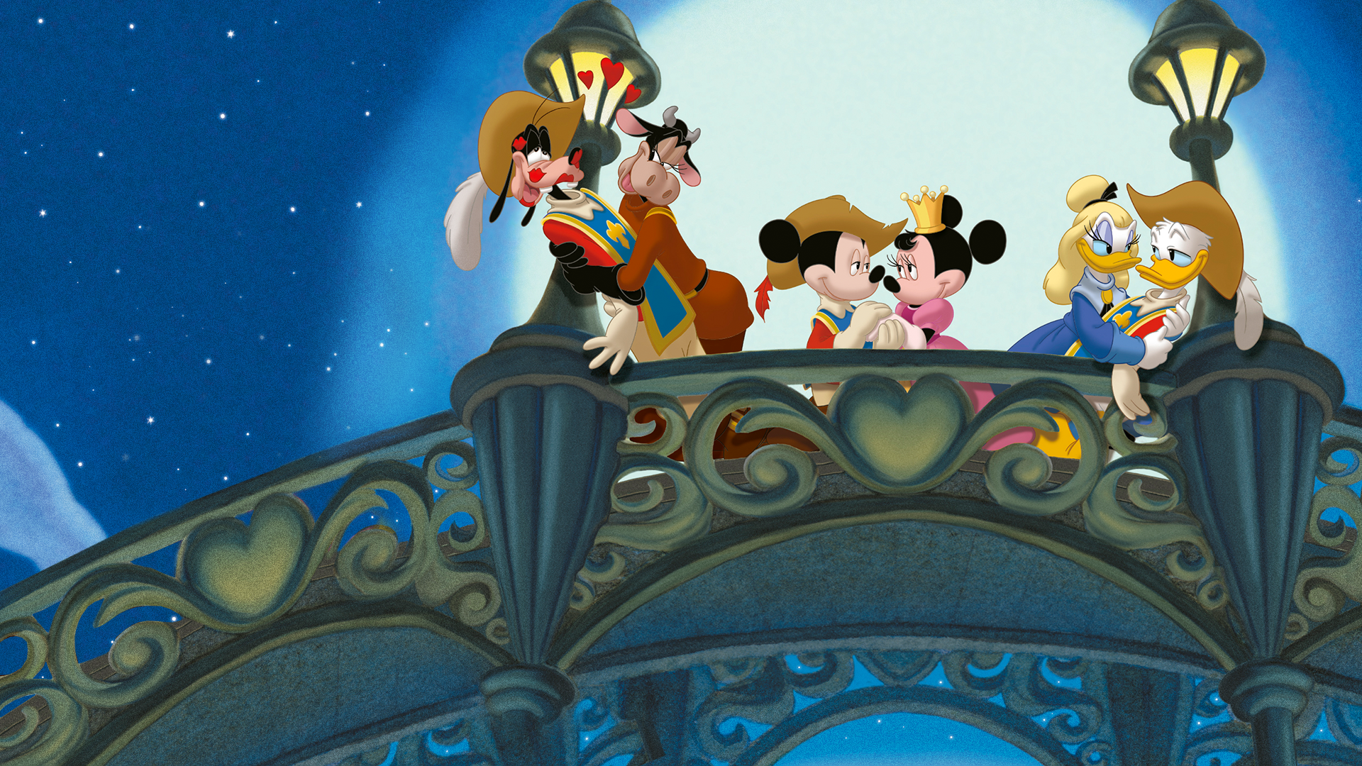 Mickey, Donald e Pateta em Os Três Mosqueteiros
