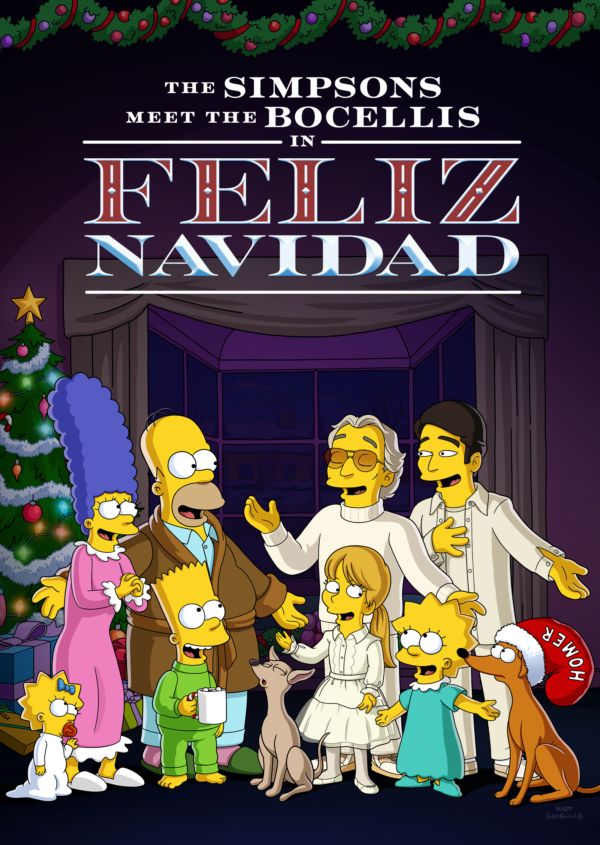 The Simpsons meet the Bocellis in “Feliz Navidad”