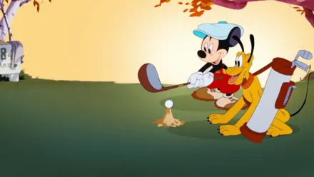 Mickey et Pluto golfeurs