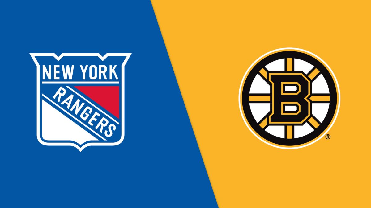 boston bruins vs new york rangers score